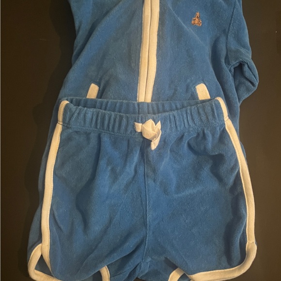Baby Gap Outfit. Light Blue Hoodie with Shorts. Newborn Size 3-6 Months. - Picture 6 of 10
